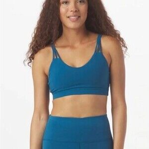 Glyder Para Sports Bra in Moroccan Blue Size Small